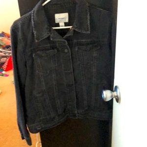Black Distressed Denim Jacket